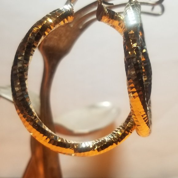 BUY 1 GET 1 FREE Gold Filled Large Hoops !***LOWERED PRICE... NON TARNISHING !!! - Picture 8 of 15